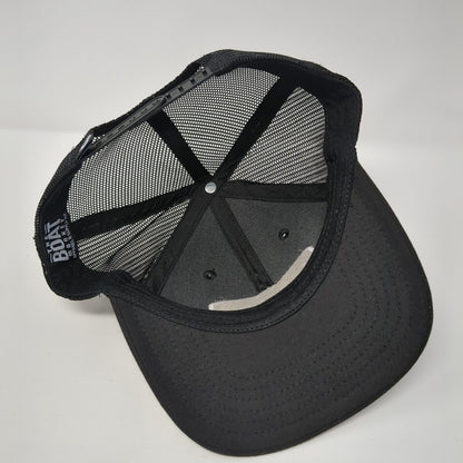 Russell Worldwide Snapback Mesh Back Trucker Hat Black One Size 6 Panel