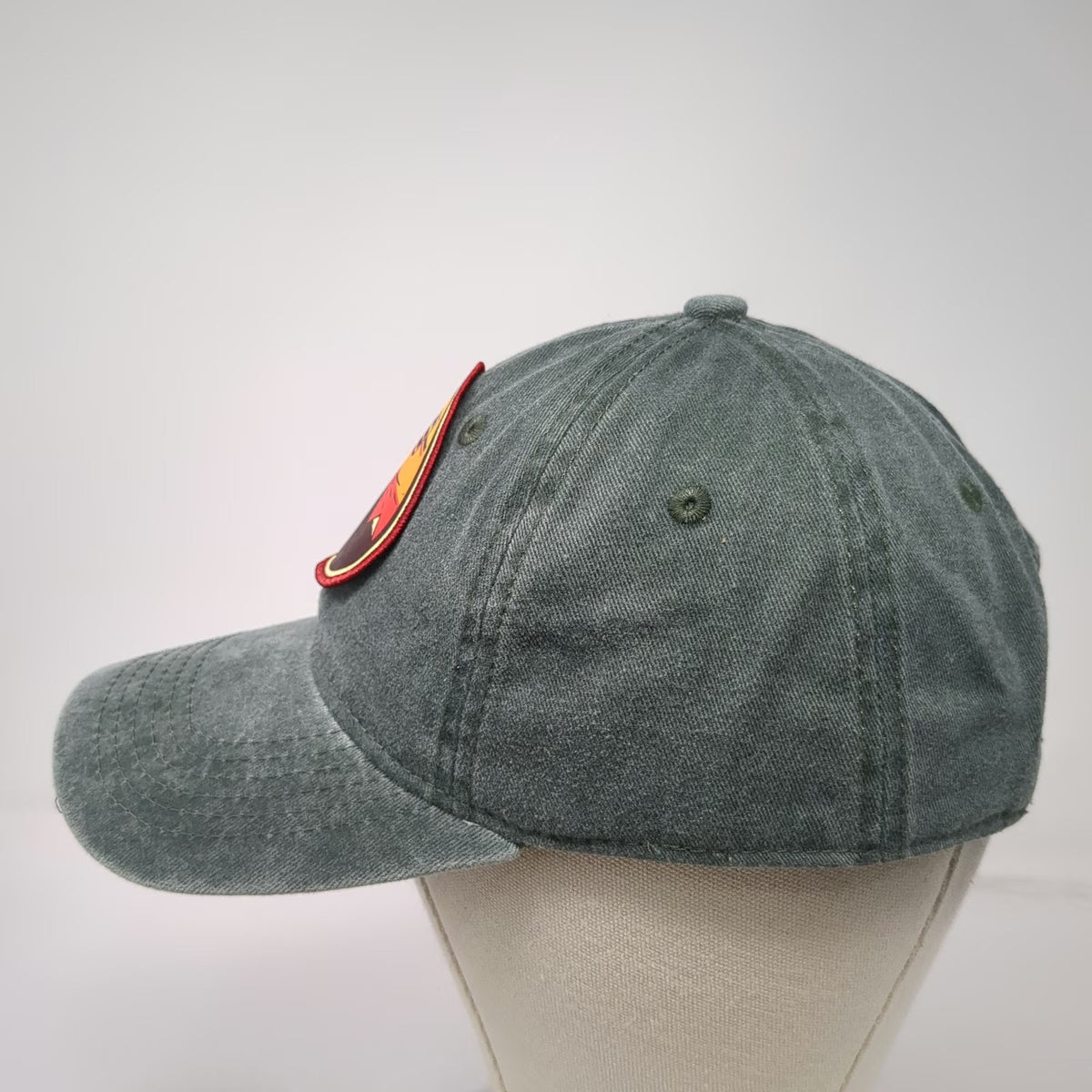 Baseball Cap Green One Size F45 Mountain Sunset Graphic Patch Hat Adjustable