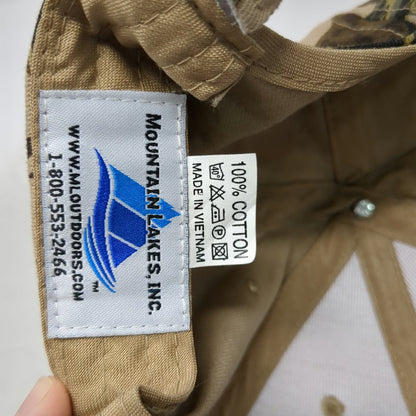 Mountain Lakes Baseball Cap Beige Green Camo One Size Burchell Nursery Tree Hat