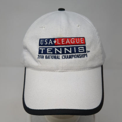 USA League Tennis 2001 National Champions Lincoln Slideback Hat White OS zkapz