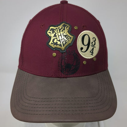 Harry Potter Baseball Cap Red OSFM Slideback Hogwarts Crest Platform 9 3/4 Hat