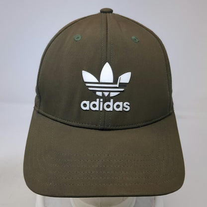 Adidas Snapback Green Hat One Size Laser Cut Vents Trefoil Logo OSFM Polyester