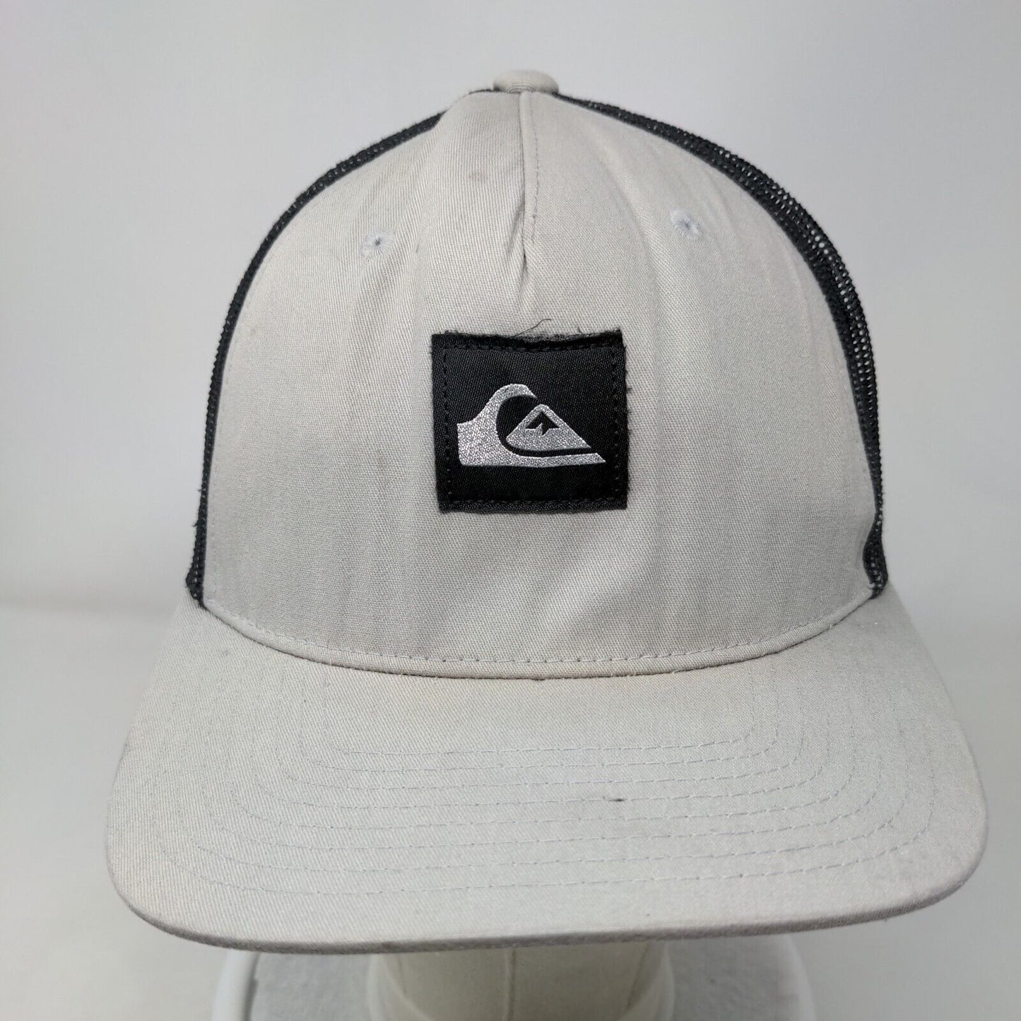 Quiksilver Snapback Mesh Back Trucker Hat Gray OSFM Colorblock Yupoong