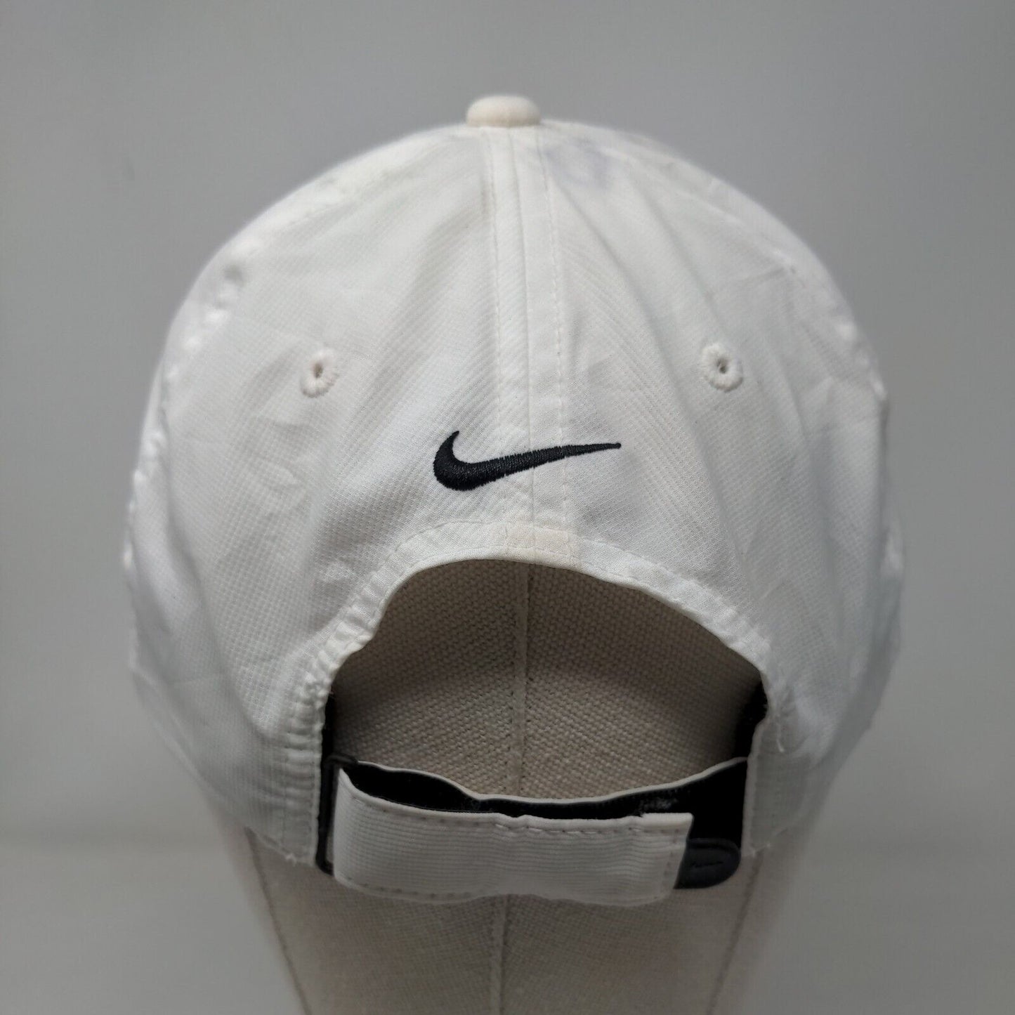 Nike Swoosh Strapback Hat White OSFM Embroidered Legacy91 Dri-Fit