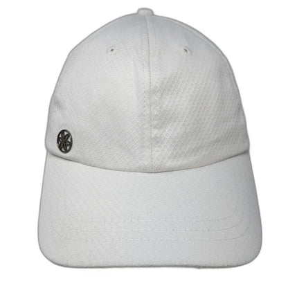 Gaiam Baseball Cap White One Size Mesh Texture Slideback Athletic Yoga Sport Hat