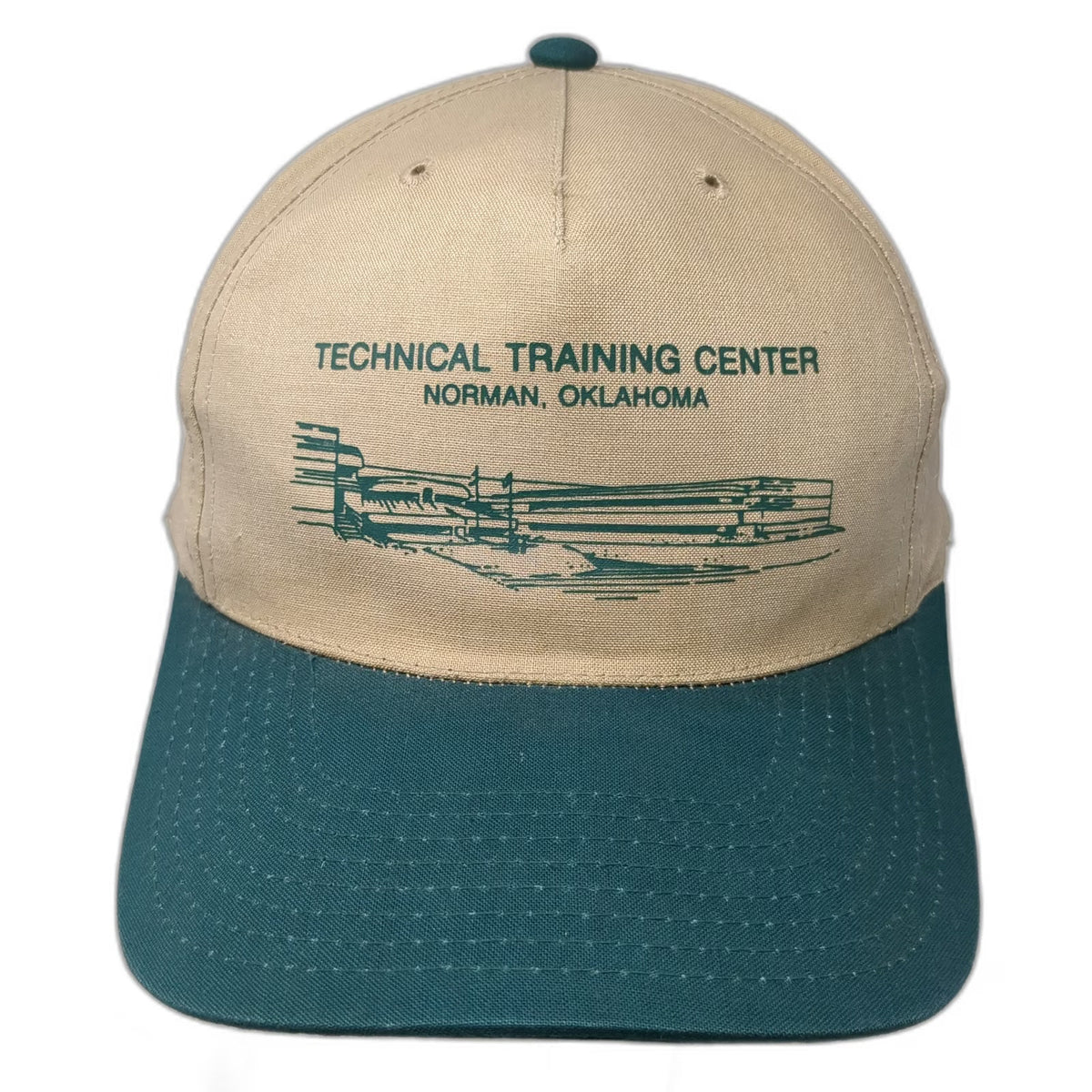 LitePro 5 Panel Beige Green Hat OS Technical Training Center Oklahoma Snapback
