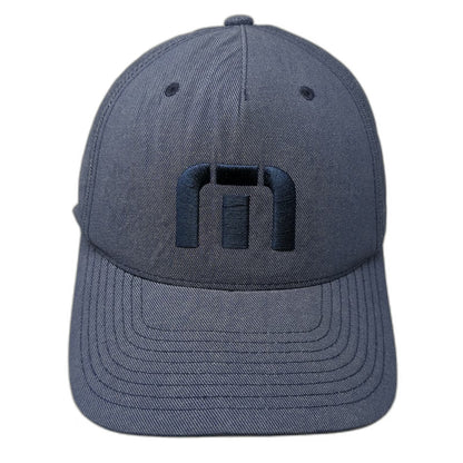 TravisMathew 5 Panel Hat Blue XL Fitted Flexfit Embroidered Logo Curved Brim