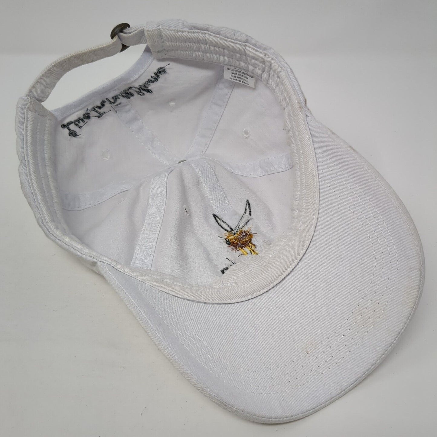 Blume Honey Water Slideback Baseball Cap White One Size Adjustable Embroidered