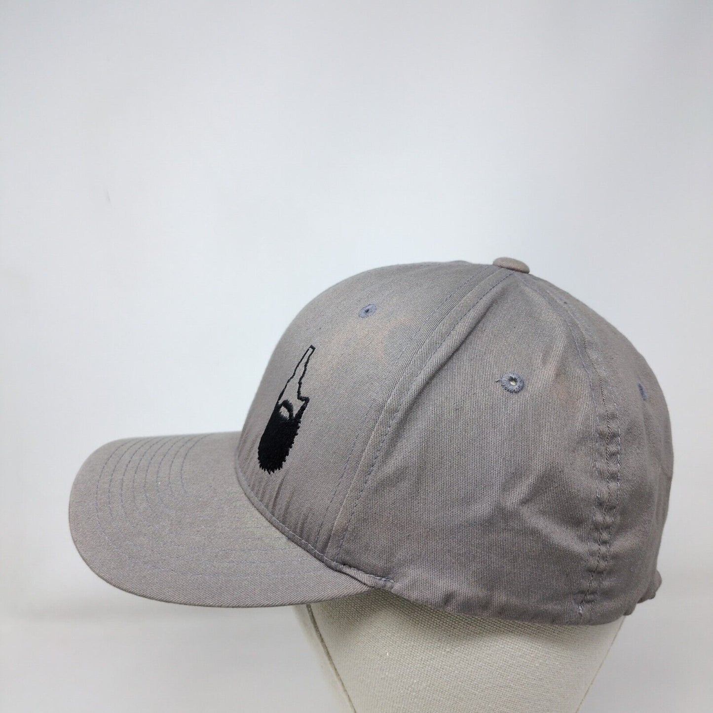 Idaho Beard Fitted Hat Gray L/XL Embroidered Flexfit Yupoong 6 Panel