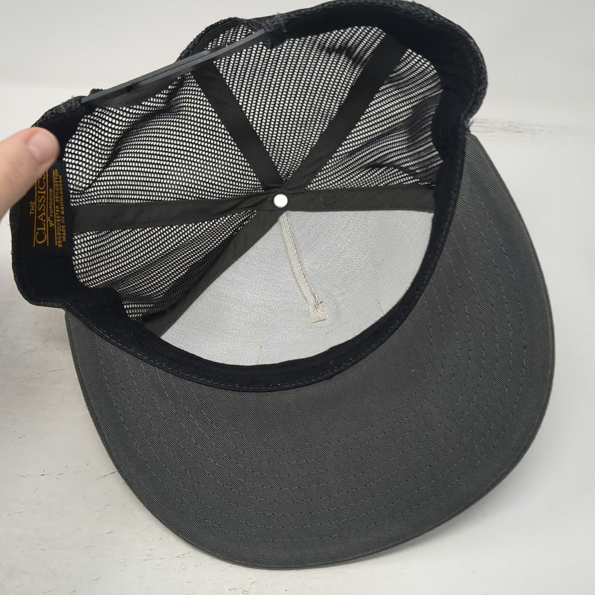 Yupoong Trucker Hat Gray One Size Snapback Mesh Back Moab Utah Arch Patch