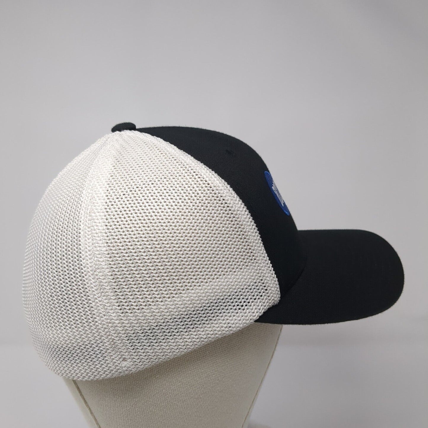ACCO Engineered Systems Fitted Mesh Back Trucker Hat Black S/M Flexfit