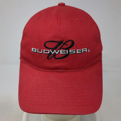 Budweiser Baseball Cap Red One Size Slideback Embroidered Logo 2003 Cotton Hat