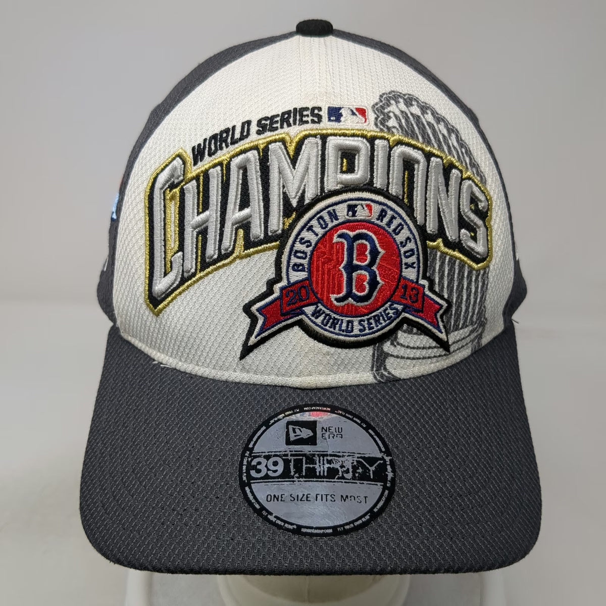 New Era Boston Red Sox MLB Gray One Size Cap Hat World Series Champions 2013