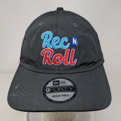 Rec N Roll Strapback Hat Gray OSFM Embroidered Laser Cut New Era 9Forty