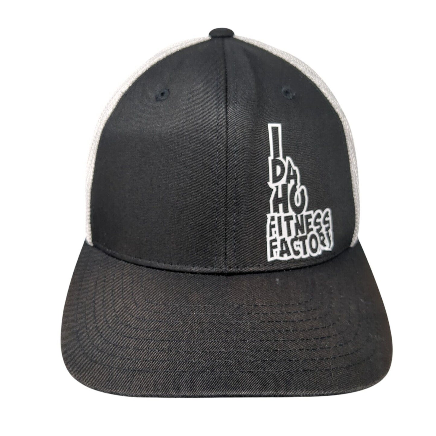 Idaho Fitness Factory Fitted Mesh Back Trucker Hat Black L/XL Flexfit