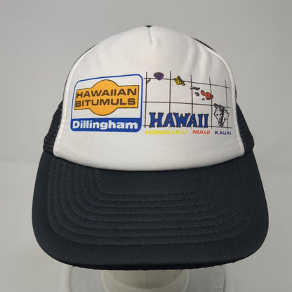 Hawaiian Bitumus Dillingham Trucker Hat Black One Size Mesh Back Sportscap