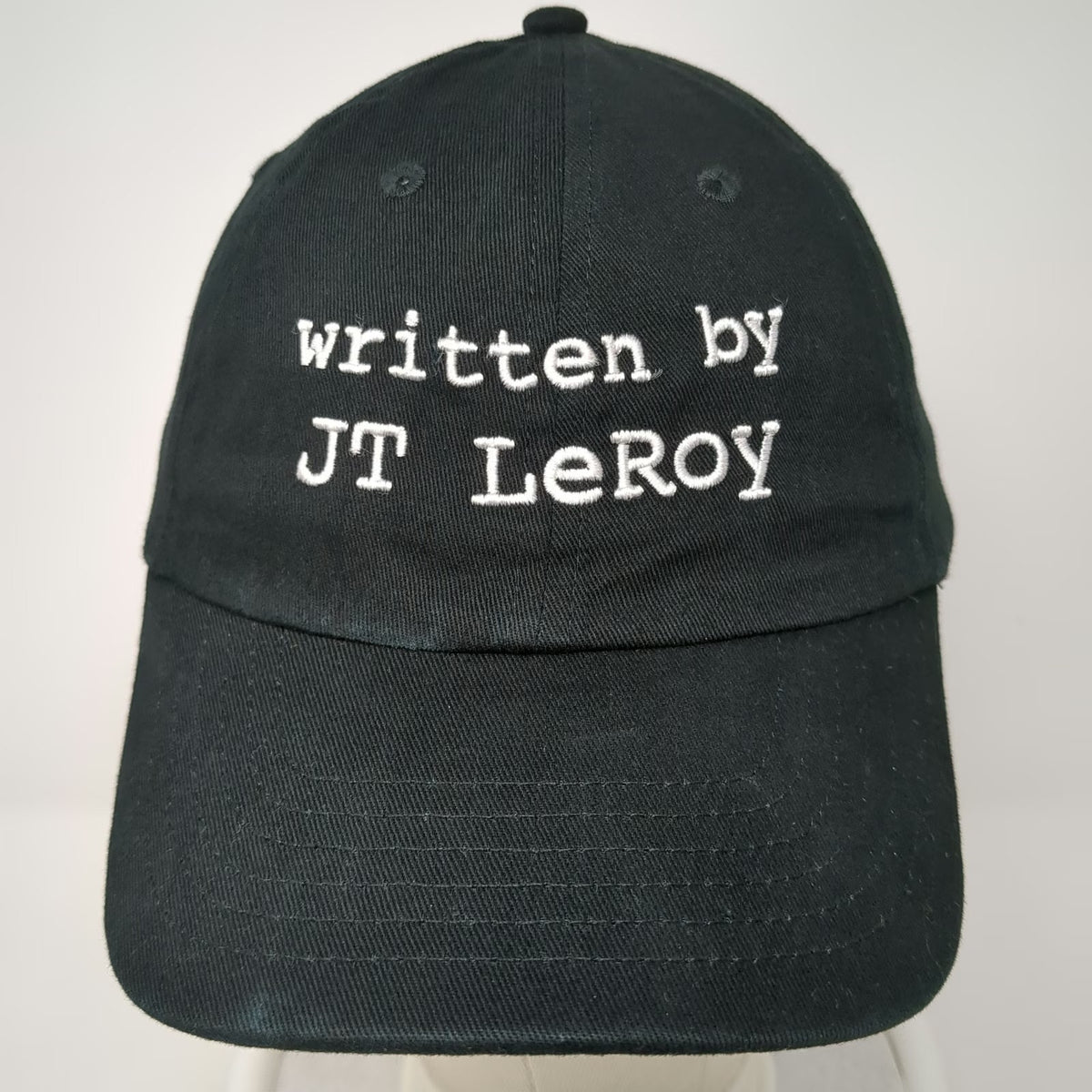 OTTO JT LeRoy Written By Embroidery Hat Black Baseball Cap One Size Slideback