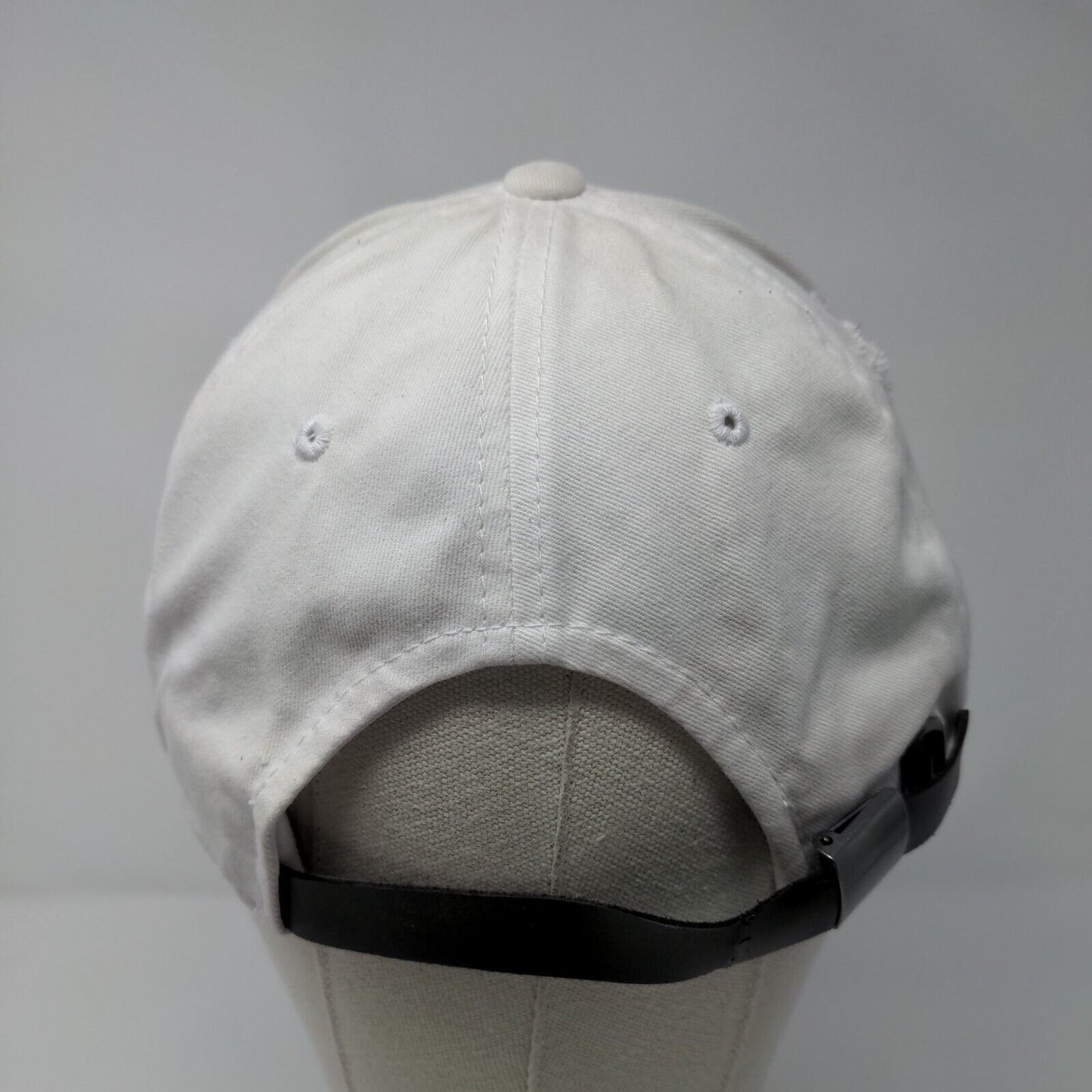 Champion Slideback Hat White OSFM Embroidered Adjustable Leather Strap