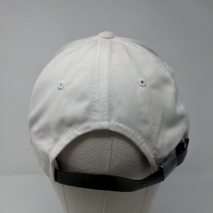 Champion Slideback Hat White OSFM Embroidered Adjustable Leather Strap