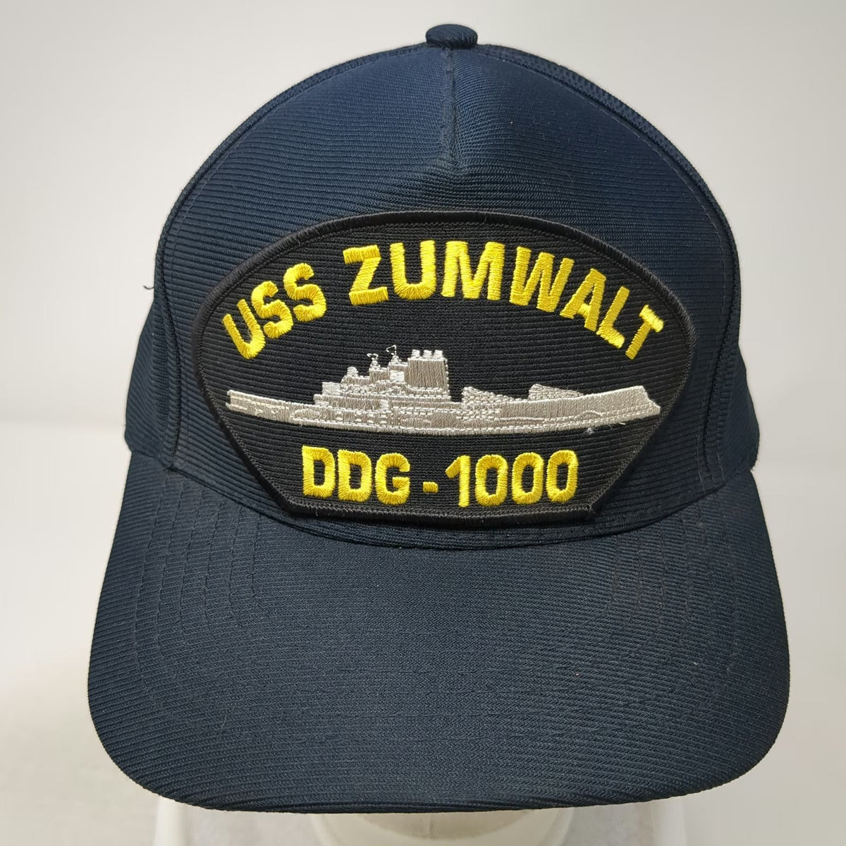 Eagle Crest USS Zumwalt DDG-1000 Hat Blue One Size 5 Panel Snapback Made in USA