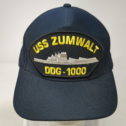 Eagle Crest USS Zumwalt DDG-1000 Hat Blue One Size 5 Panel Snapback Made in USA