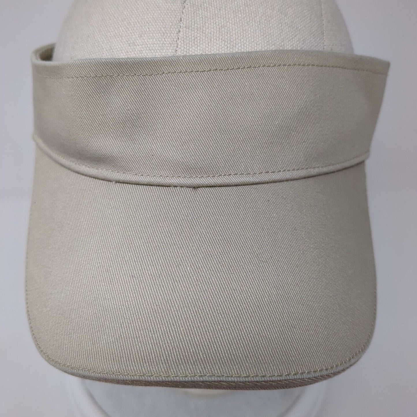 Unbranded Strapback Sun Visor Hat Tan One Size Adjustable Lightweight Blank