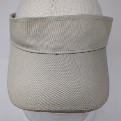 Unbranded Strapback Sun Visor Hat Tan One Size Adjustable Lightweight Blank