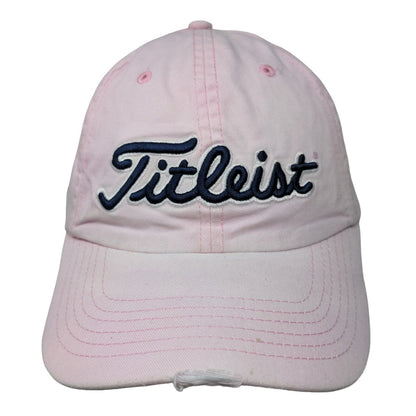 Titleist Lady Viking Golf Slideback Hat Pink One Size Embroidered Distressed