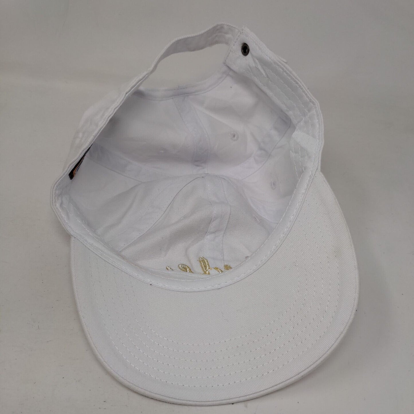 Bride Slideback Hat White OSFA Adjustable Embroidered Vented Holes Newhattan