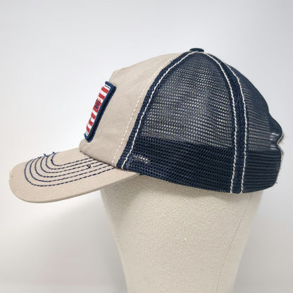 BV3 Merch Reckless Kelly American Flag Baseball Cap One Size Beige Mesh Back Hat