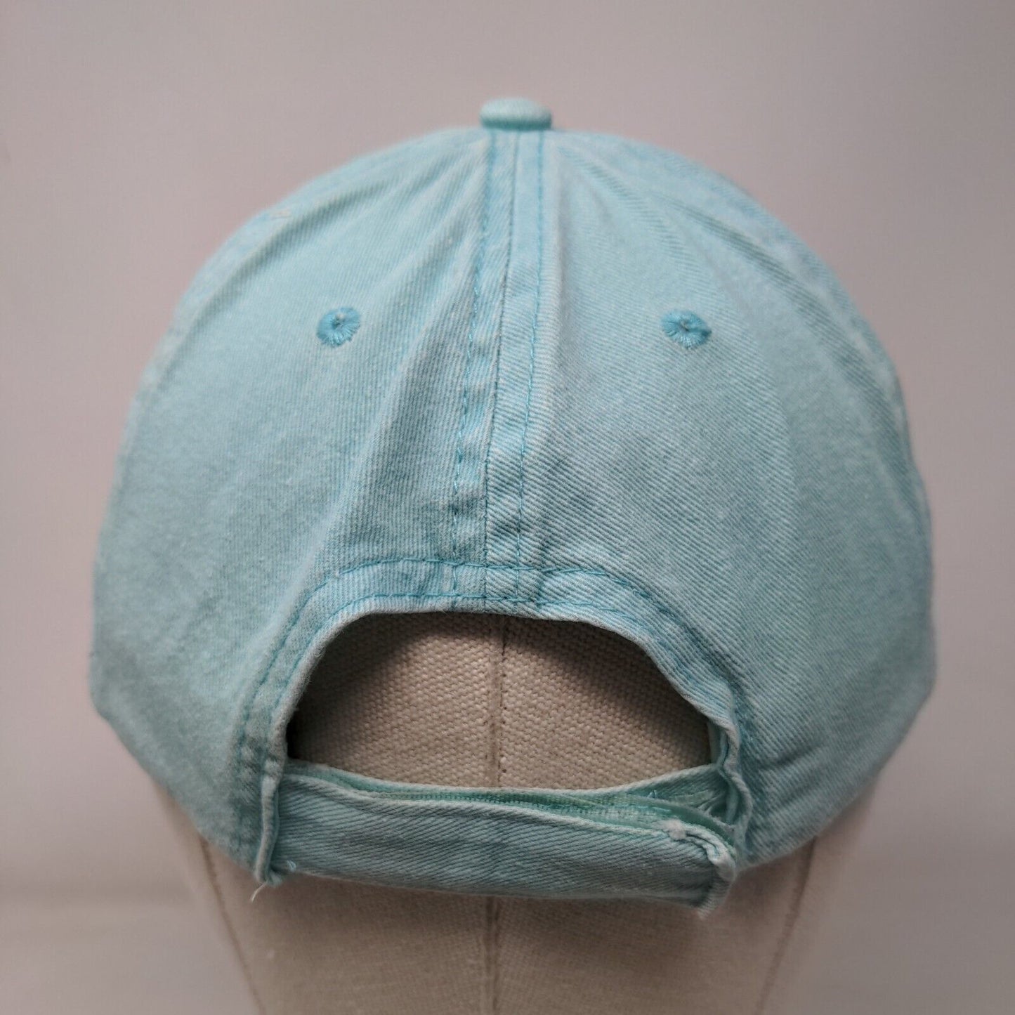 Unbranded Strapback Hat Blue OSFM Adjustable Embroidered Vented Holes 6 Panel