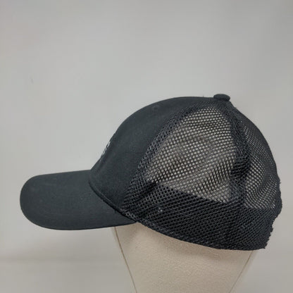 Adidas Snapback Trucker Hat Black OSFM Adjustable Mesh Back Vented Holes