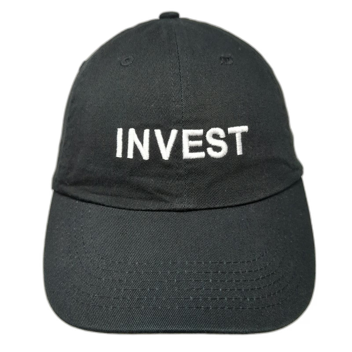 Public Invest Baseball Cap Black One Size Slideback Cotton Hat Finance Stocks