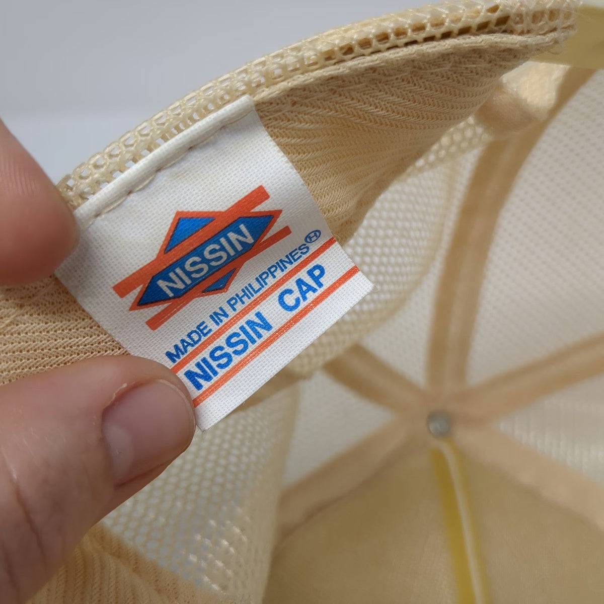 Nissin Cap Trucker Hat Beige One Size Chevrolet Ford Rust Funny Snapback Hat