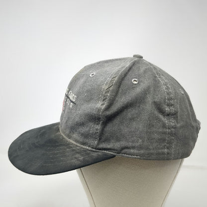 Texace Baseball Cap Gray Majestic Oaks Golf Club Leather Strapback Hat Vintage