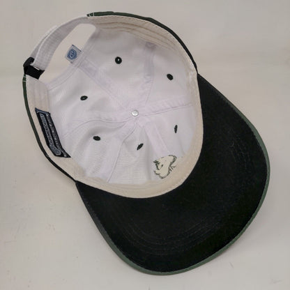 Scarteen Stud Men's Strapback Golf Hat Green White Embroidered Logo