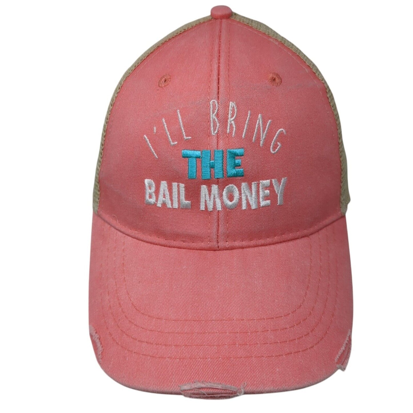 I'll Bring The Bail Money Snapback Trucker Hat Multi OS Adjustable Mesh Adams