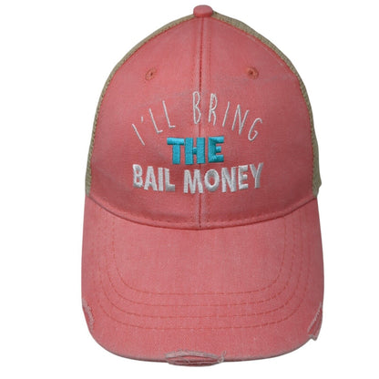 I'll Bring The Bail Money Snapback Trucker Hat Multi OS Adjustable Mesh Adams