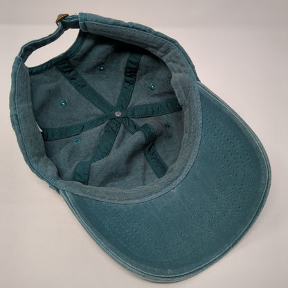 Unbranded Slideback Hat Solid Green One Size Adjustable Blank 6 Panel