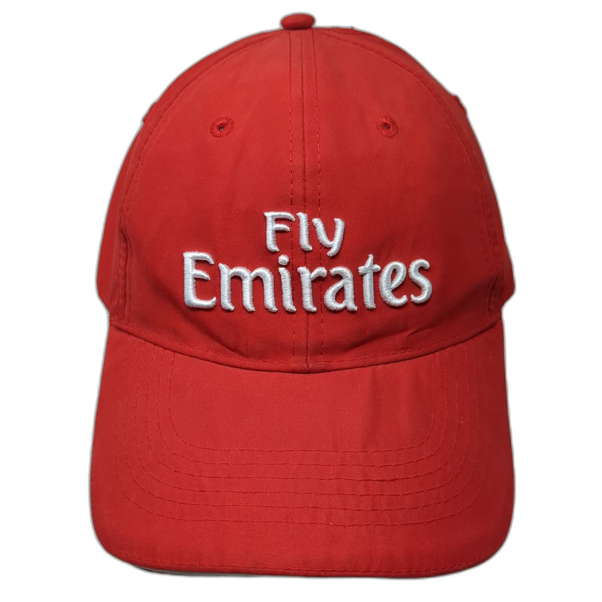 Emirates Fly Logo Baseball Cap Red One Size Adjustable Slideback Buckle Hat