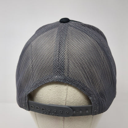 TGE Snapback Trucker Hat Black One Size Adjustable Mesh Back Pacific Headwear