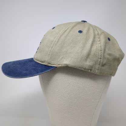 Nissin Baseball Cap Beige Blue One Size Simplot AgriBusiness Fish Smoky Hat
