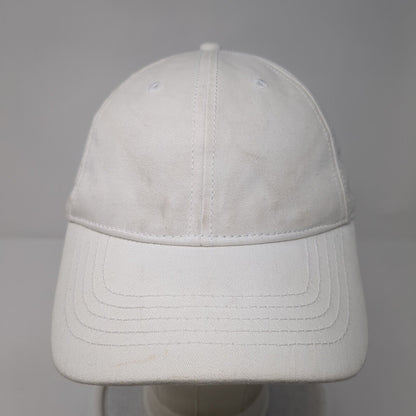 Unbranded Slideback Hat White One Size Adjustable Solid Blank 6 Panel