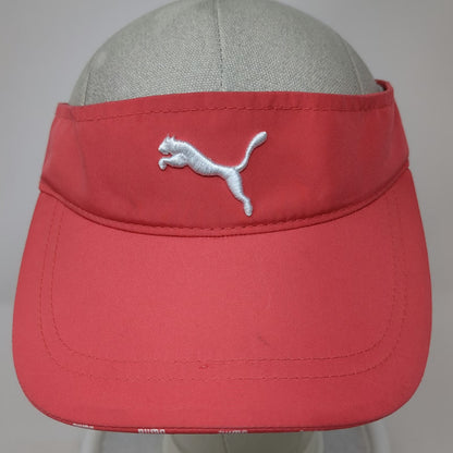 Puma Visor Pink One Size Cat Logo Sport Athletic Running Tennis Golf Workout Hat
