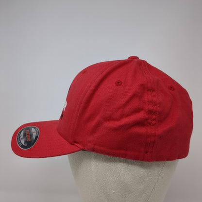 Superior Construction Fitted Hat Red L/XL Flexfit Embroidered 6 Panel Yupoong