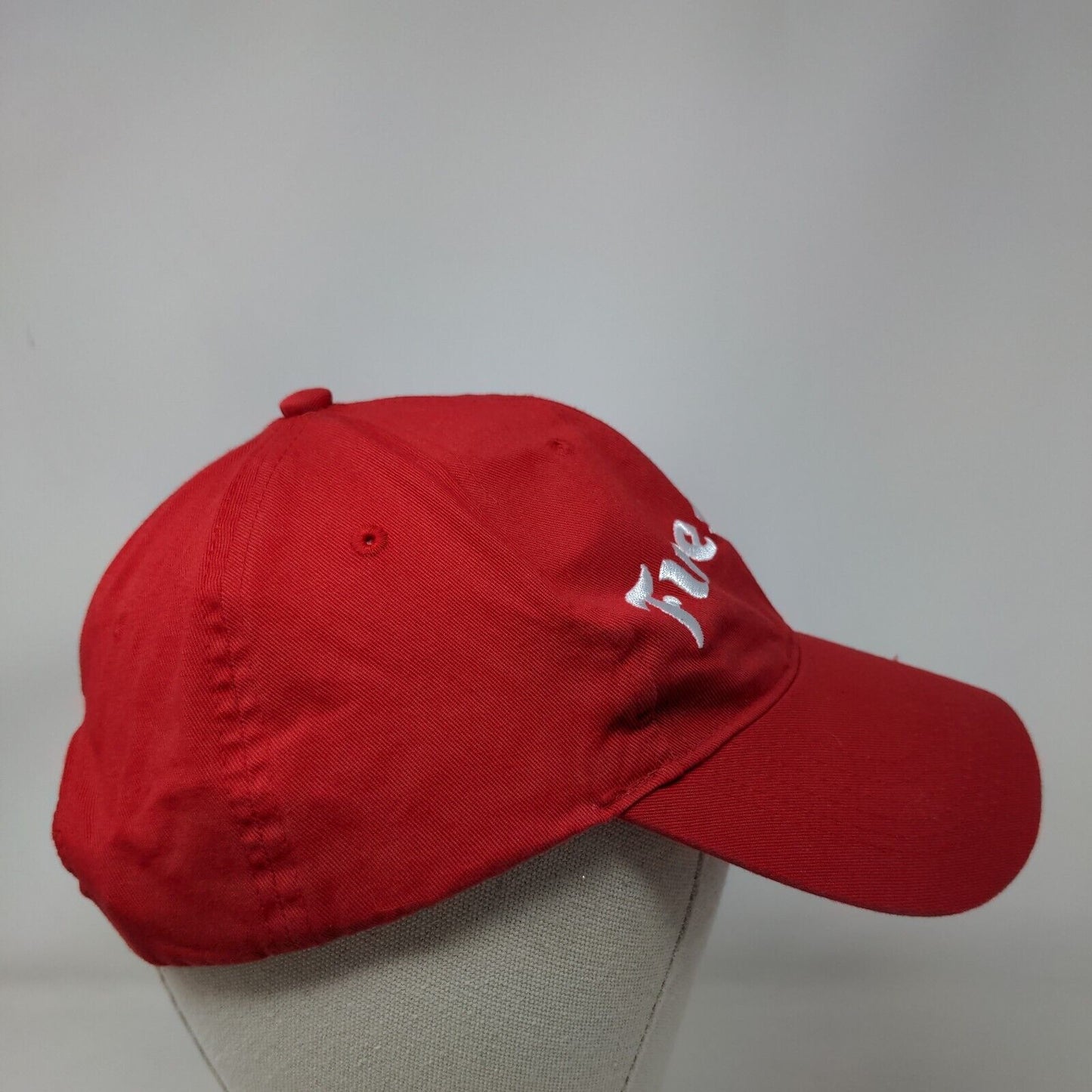 Firestone Snapback Hat Red OSFM Embroidered Adjustable Solid 6 Panel