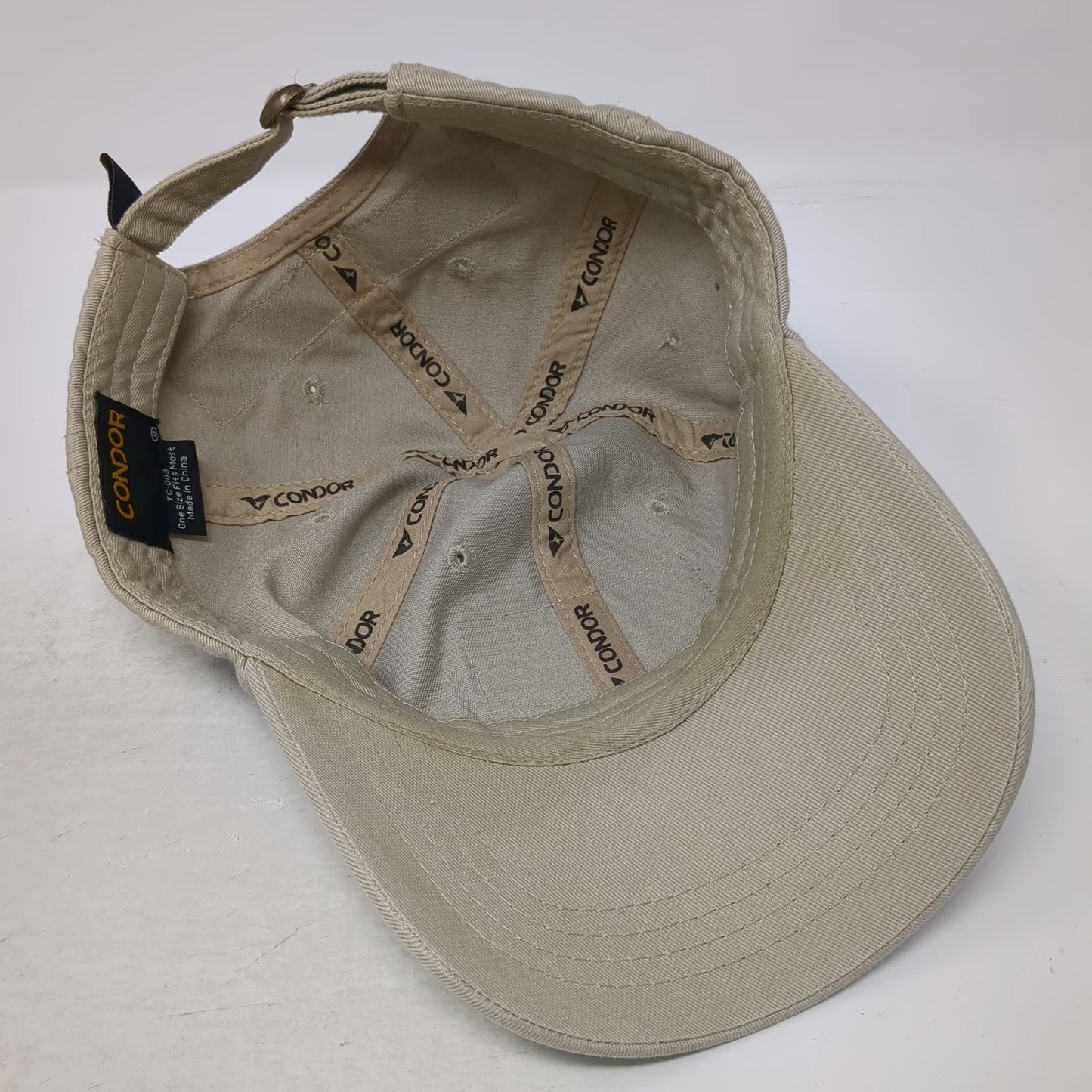 Condor Baseball Cap Beige One Size Tactical Operator Hook and Loop Panels Hat
