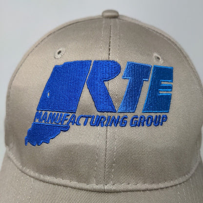 Port & Company Men's Strapback Hat Tan Adjustable RTE Manufacturing Logo