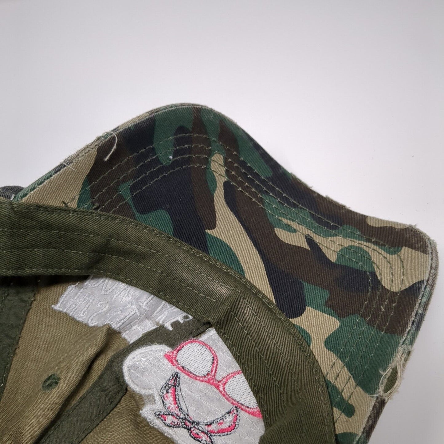 This Heifer Don't Take No Bull Strapback Hat Camouflage OS Distressed KB ETHOS