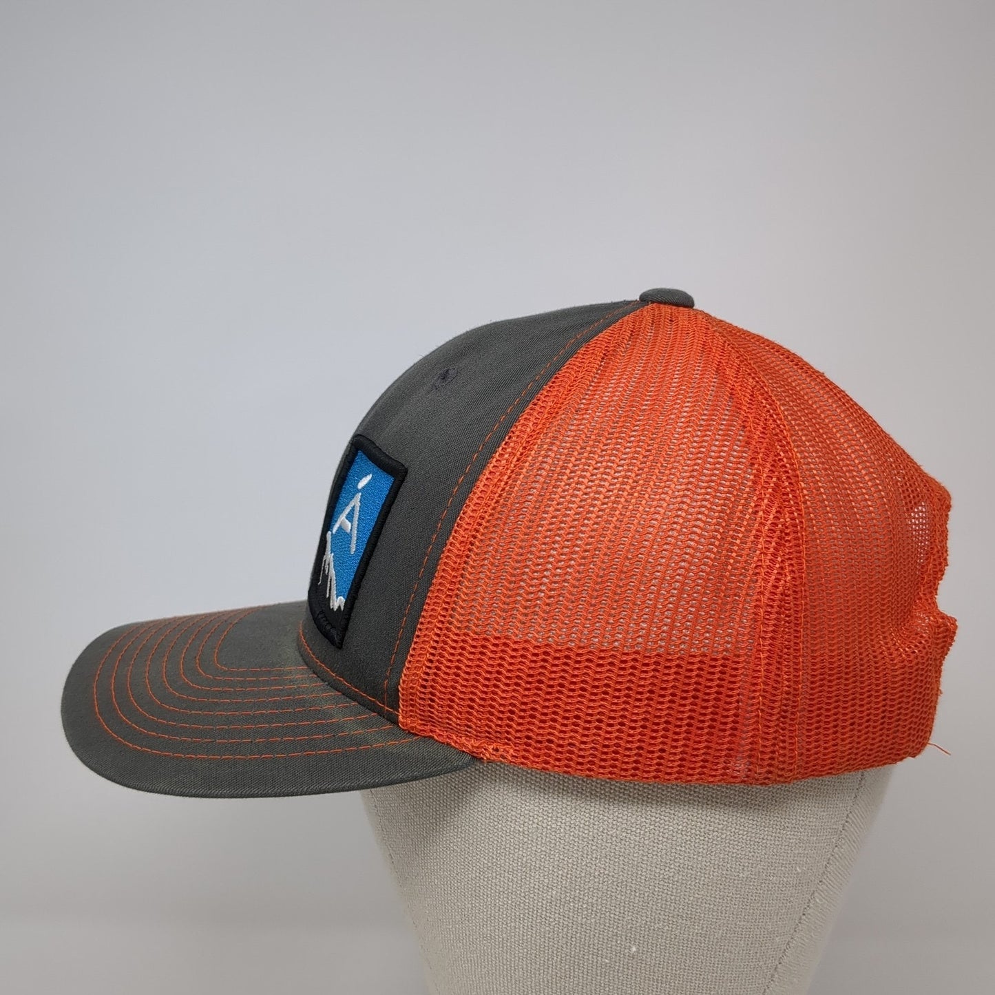 Richardson Snapback Trucker Hat Multi One Size Logo Patch Mesh Back
